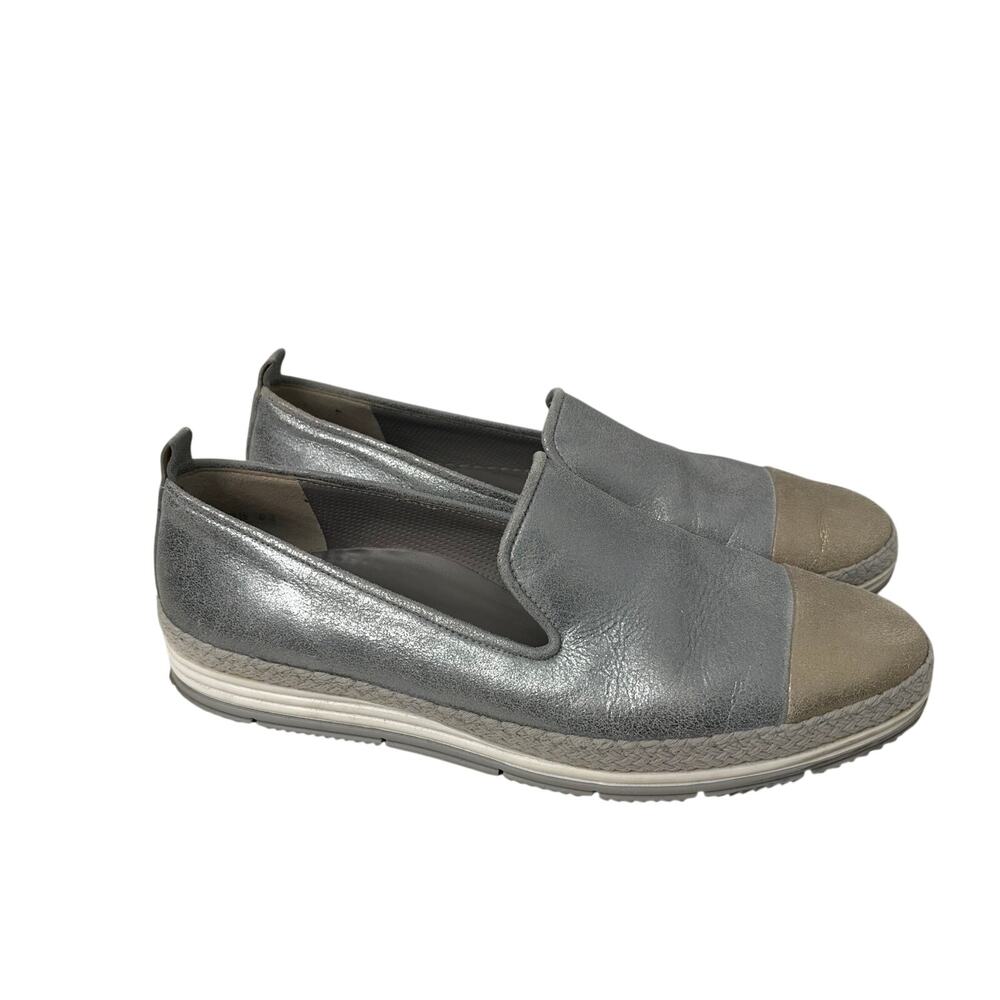 Paul Green Joaquin Espadrille Shoes Women’s Size 9 US Silver Gold Metallic